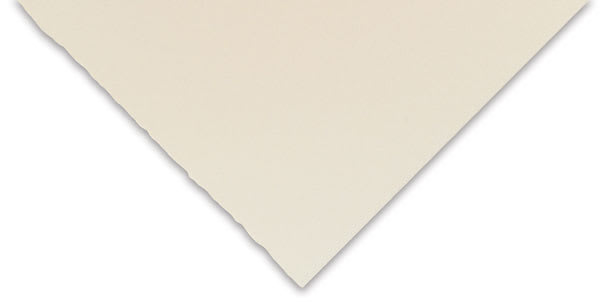 Open in modal - Somerset Printmaking Sheet, closeup of corner of Buff to show color and texture