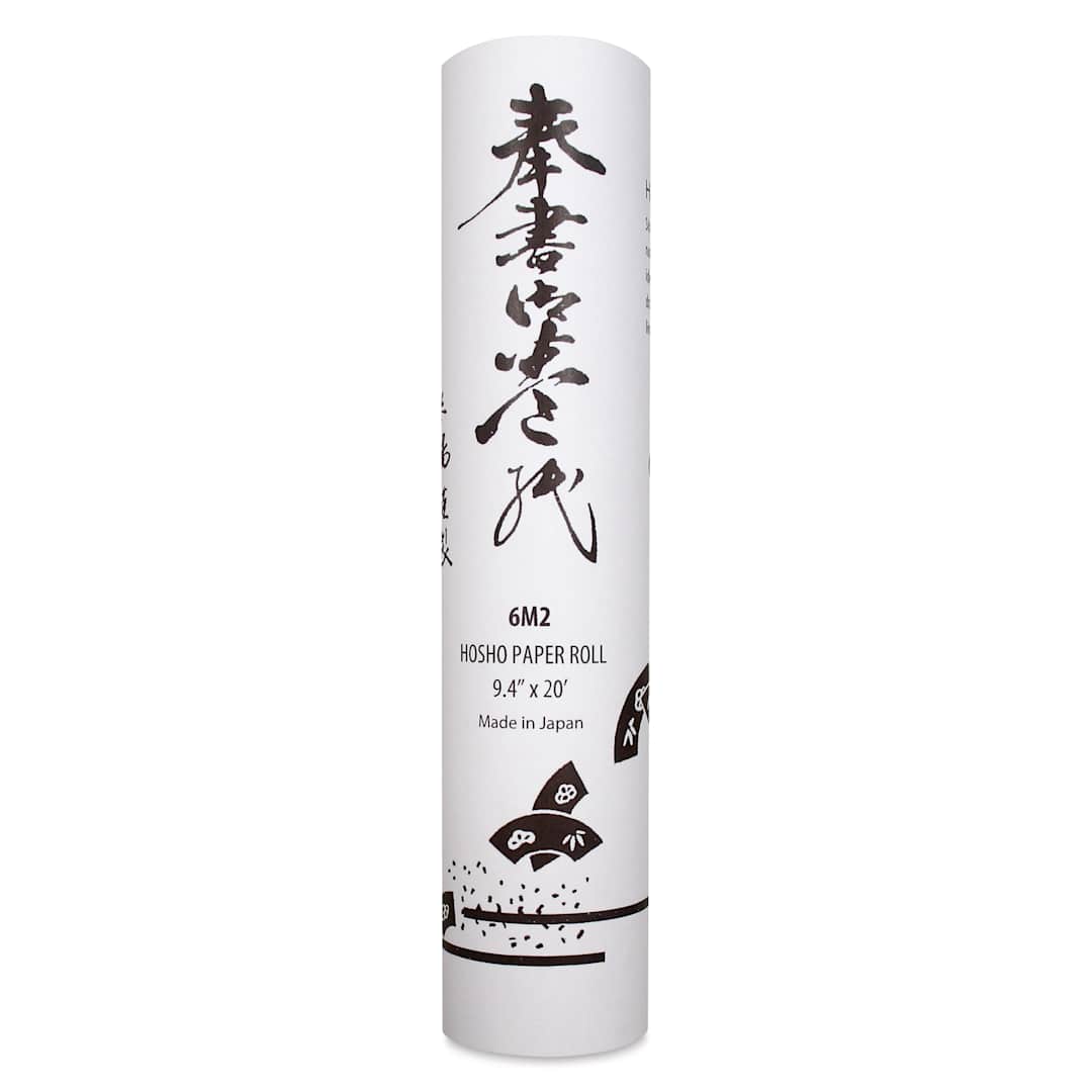 Open in modal - Yasutomo Sumi Painting Paper Roll - 9-1/2" x 20 ft, Hosho, 63 gsm