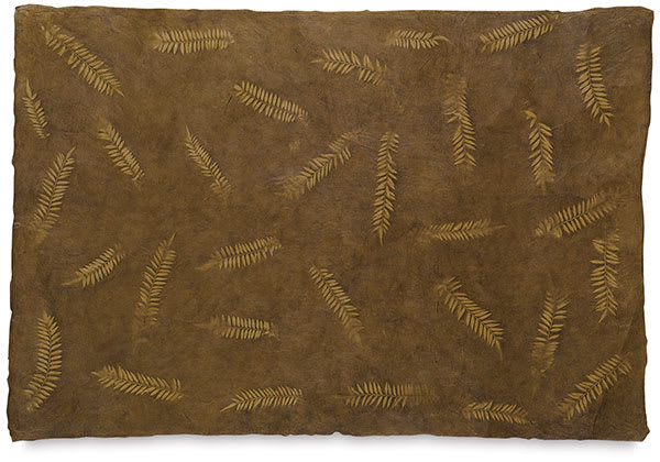 Open in modal - Sunwashed Nepalese Lokta Paper - Full sheet of Gold/Brown paper shown