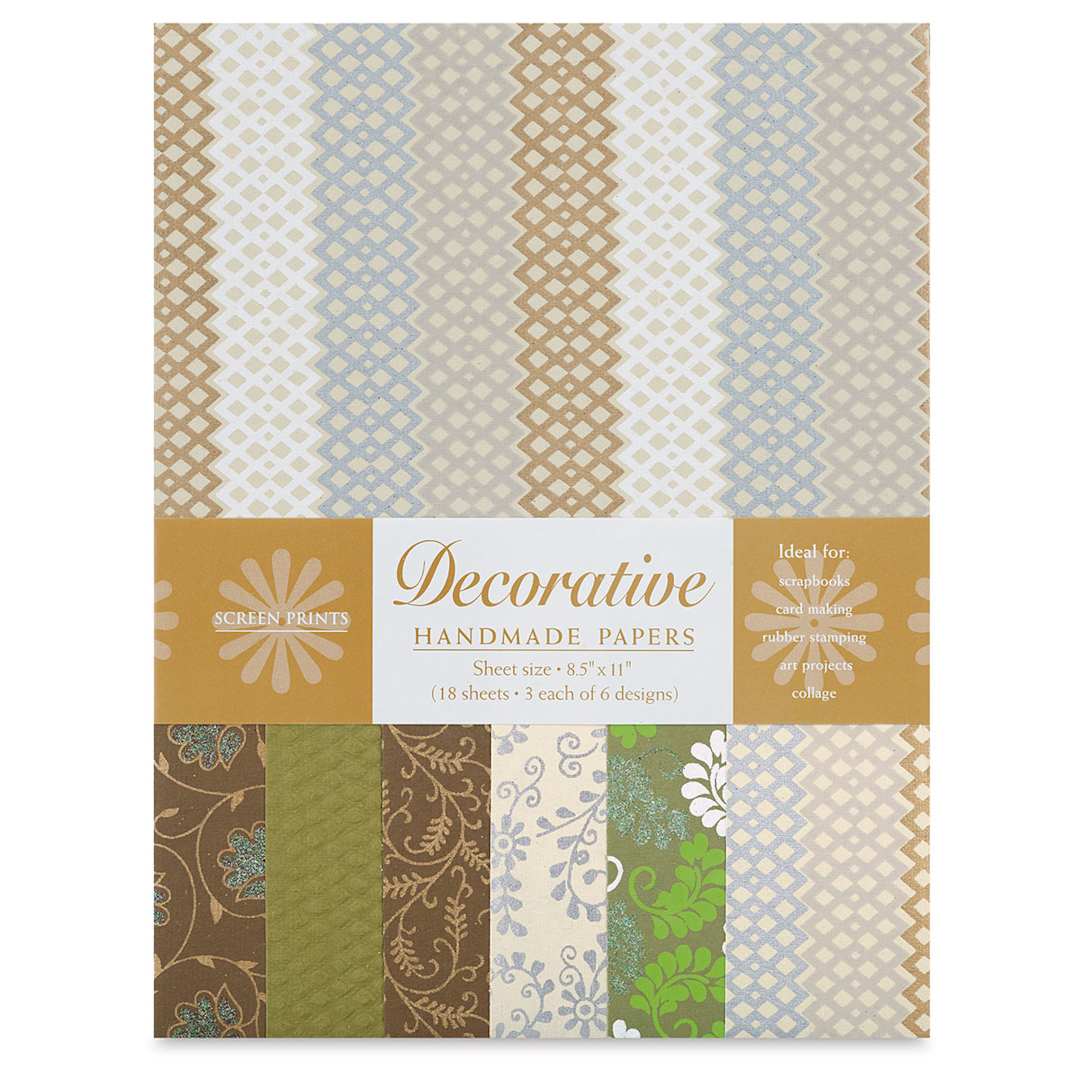 Open in modal - Decorative Paper Screen Print Assortment Packs - Beige and Cocoa shown