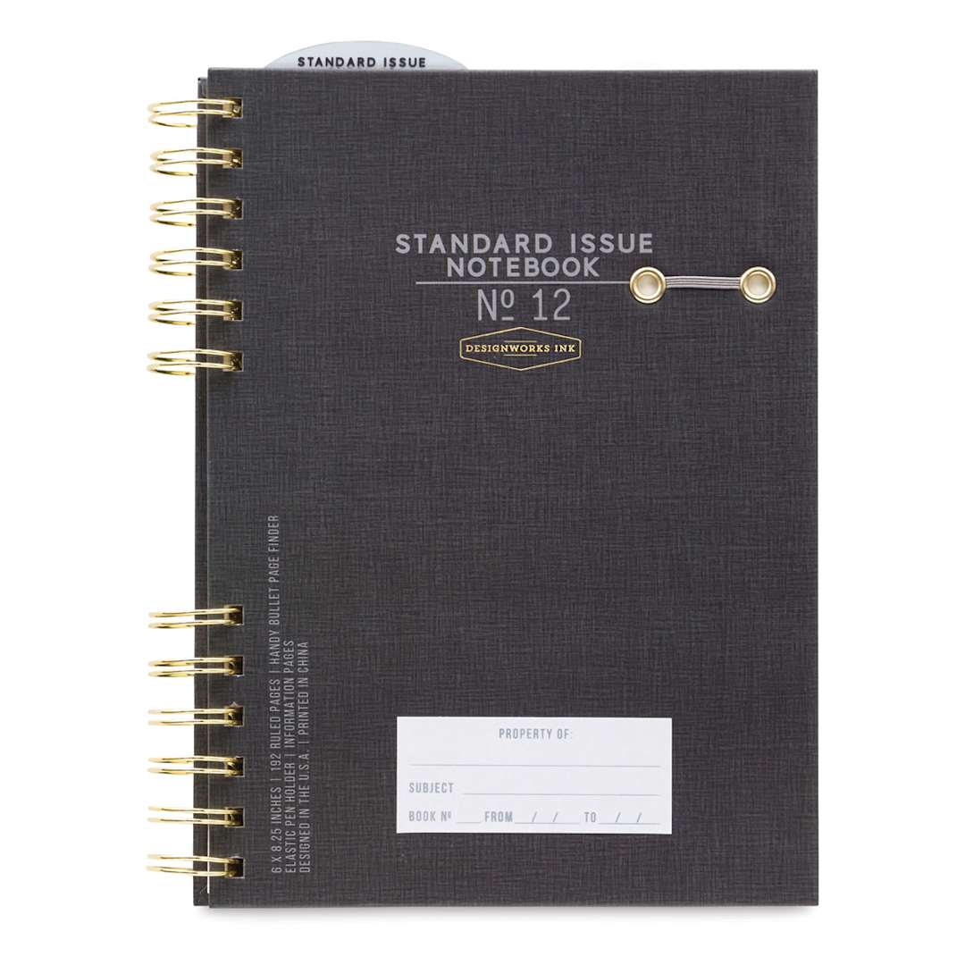 Open in modal - DesignWorks Ink Standard Issue Planner Notebook No. 12, Black