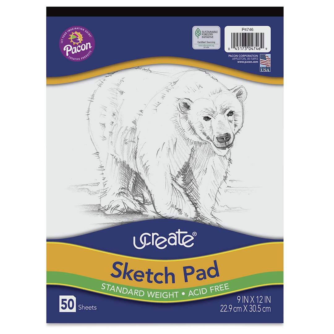 Open in modal - Pacon UCreate Sketch Pad - Front cover of 9" x 12" sketch pad