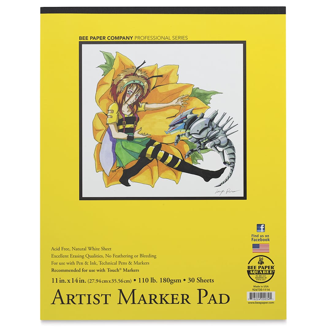 Open in modal - Bee Paper Aquabee Artist Marker Pad - 11" x 14", 30 Sheets