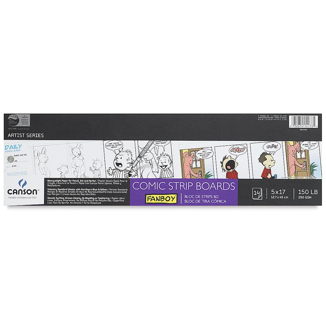 Open in modal - Canson Fanboy Comic Strip Boards - 5" x 17", 14 Sheets