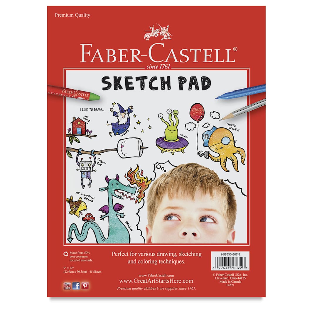Open in modal - Faber-Castell Sketch Pad - Front cover of 90 sheet sketch pad