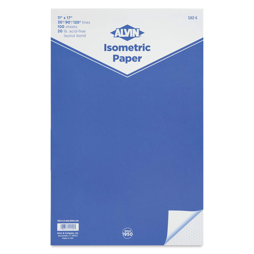 Open in modal - Alvin Isometric Paper Pad - 11" x 17", 100 Sheets, cover