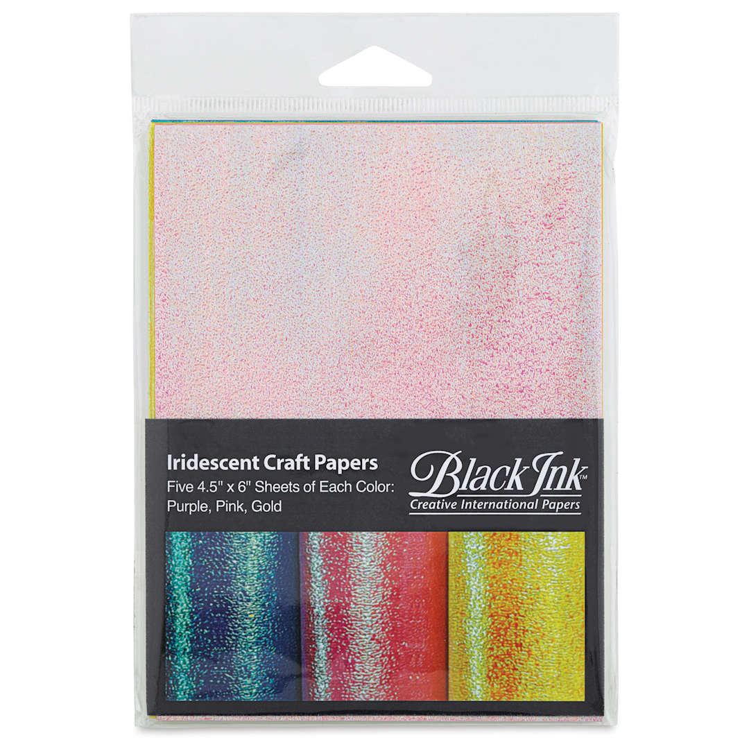 Open in modal - Black Ink Iridescent Paper Scrap Pack (in packaging)
