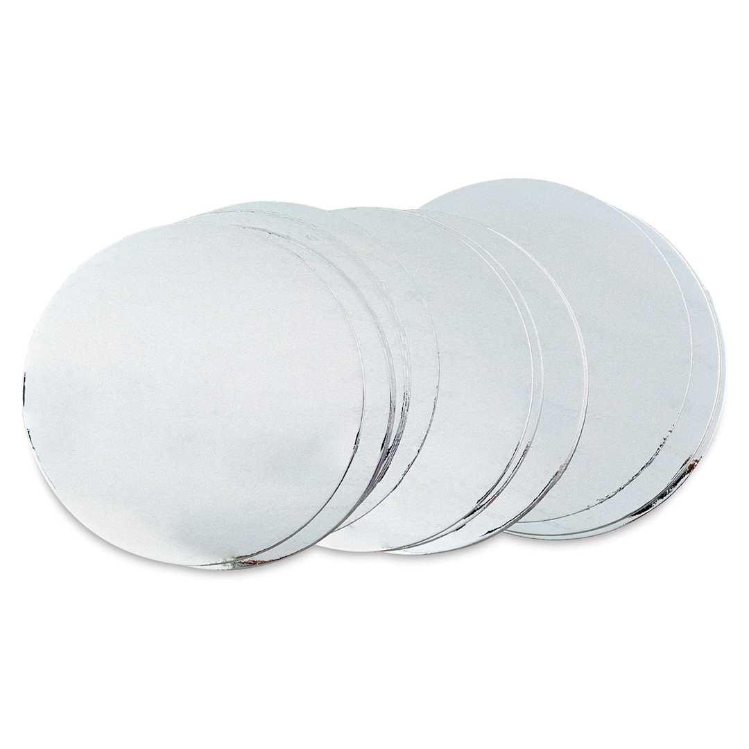 Open in modal - Mirror Boards - 25 Round Mirror boards spread in row
