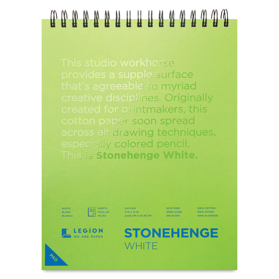 Open in modal - Legion Stonehenge Spiral Pad - 9" x 12", front cover