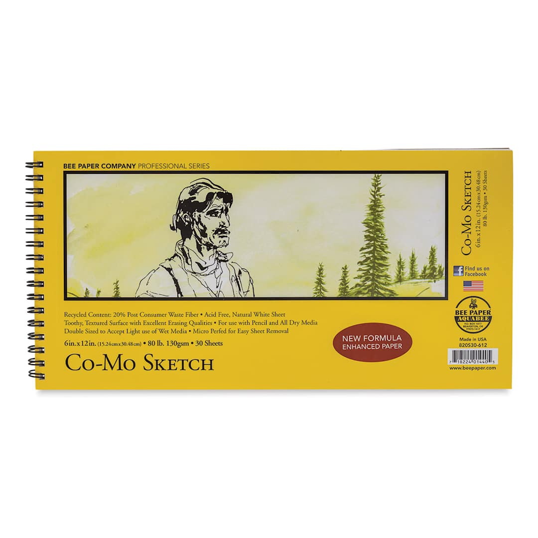 Open in modal - Bee Paper Co-Mo Sketch Pad - 6" x 12", 30 Sheets
