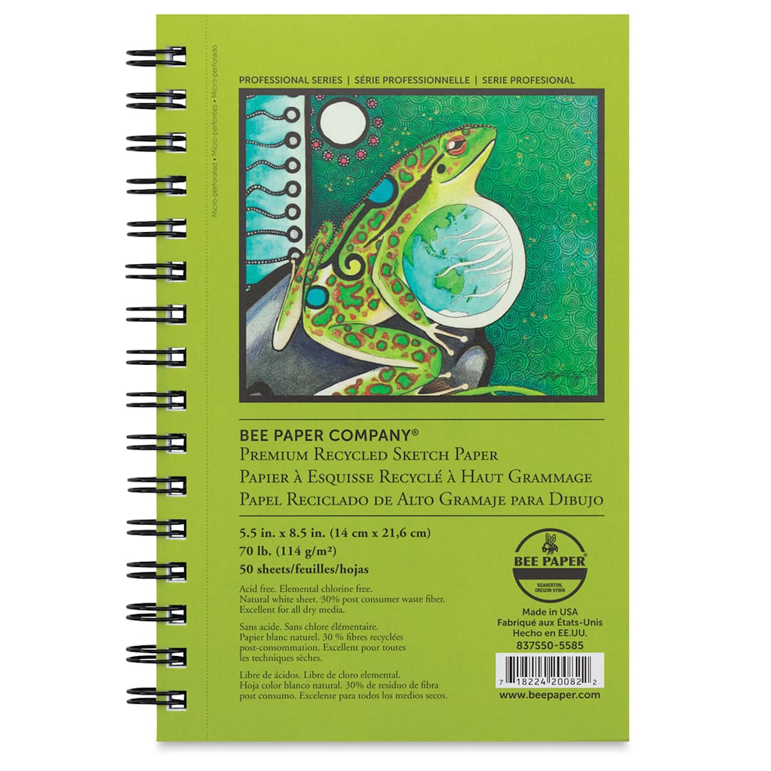 Open in modal - Bee Paper Premium Recycled Sketch Pad - 8-1/2'' x 5-1/2'', 50 Sheets