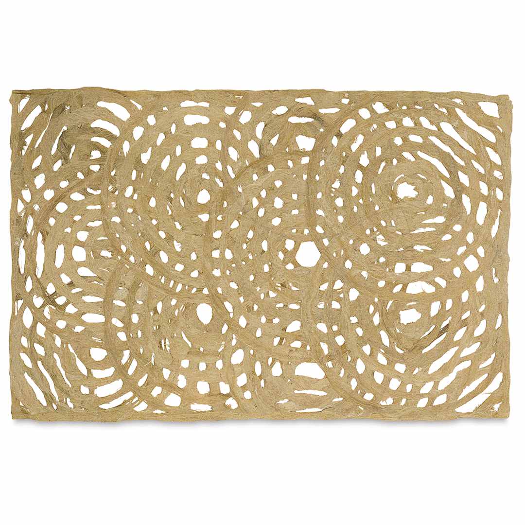 Open in modal - Black Ink Amate Bark Papers - Top view of Bark paper in Circulous Buckskin pattern