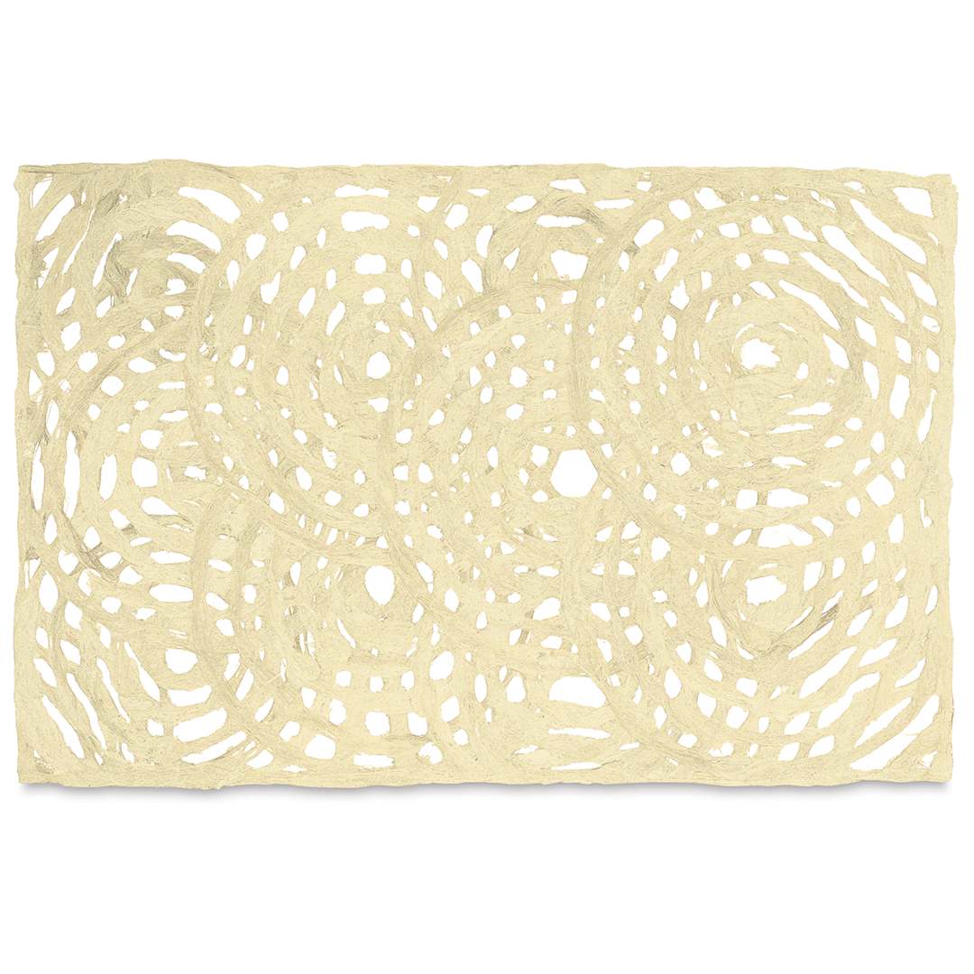 Open in modal - Black Ink Amate Bark Papers - Top view of Bark paper in Circulous Natural pattern