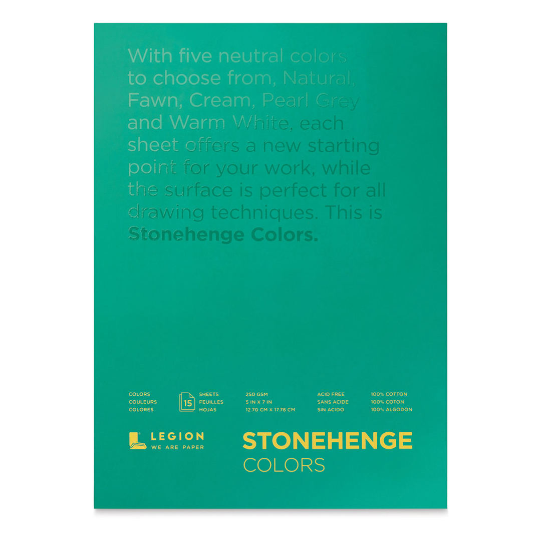Open in modal - Legion Stonehenge Drawing Paper Pad - 5'' x 7'', Multi Color, 15 Sheets