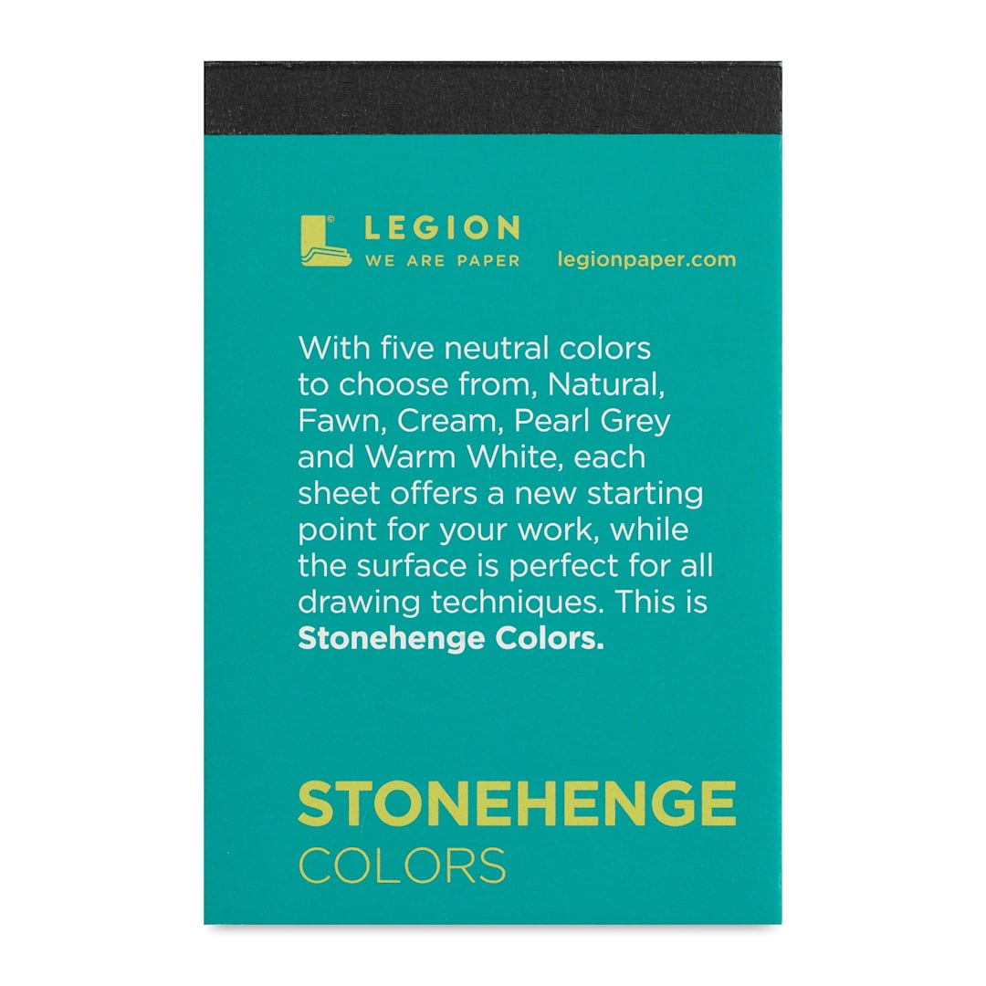 Open in modal - Legion Stonehenge Drawing Paper Pad - 2-1/2" x 3-1/4", Multi Color, 15 Sheets, Front cover