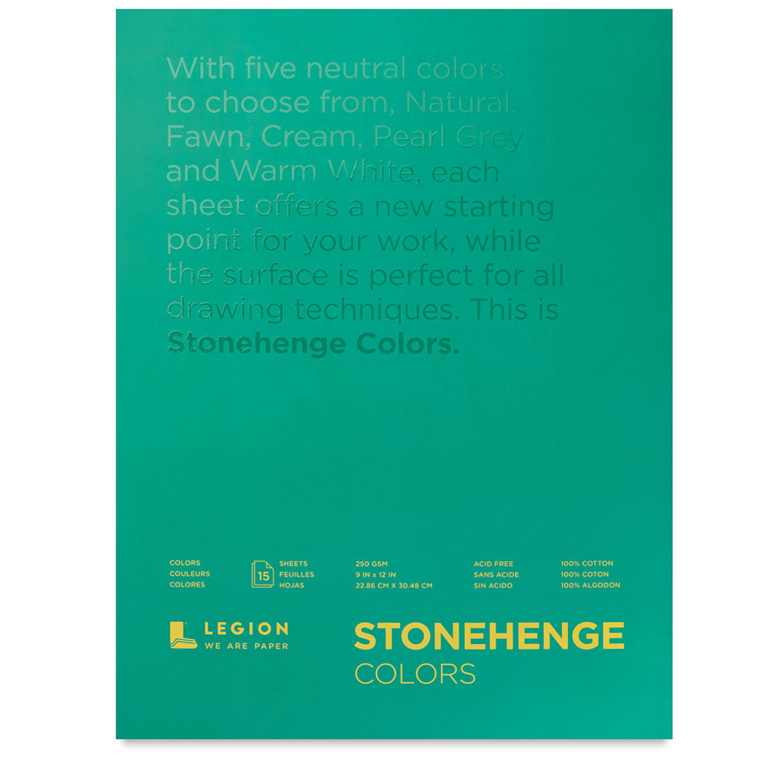 Open in modal - Legion Stonehenge Drawing Paper Pad - 9" x 12", Multi Color, 15 Sheets