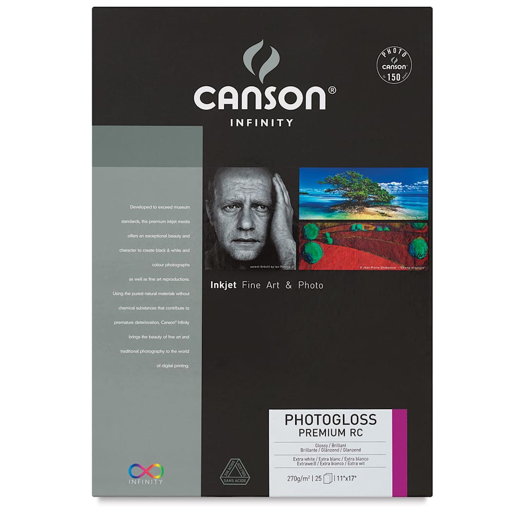 Open in modal - Canson Infinity PhotoGloss Art Papers - 11" x 17", Premium Resin Coated, 25 Sheets
