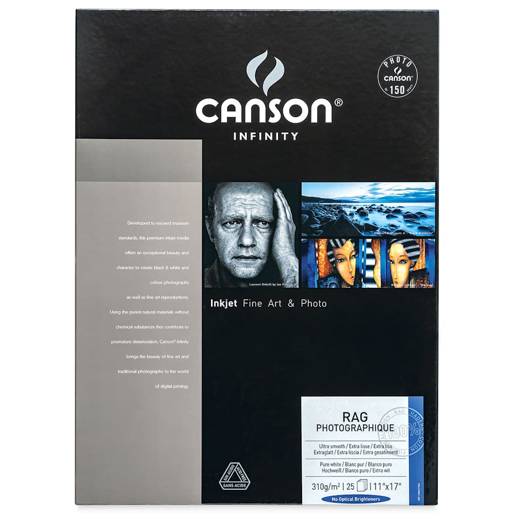 Open in modal - Canson Infinity Rag Photographique - 11" x 17", 210 gsm, Pkg of 25