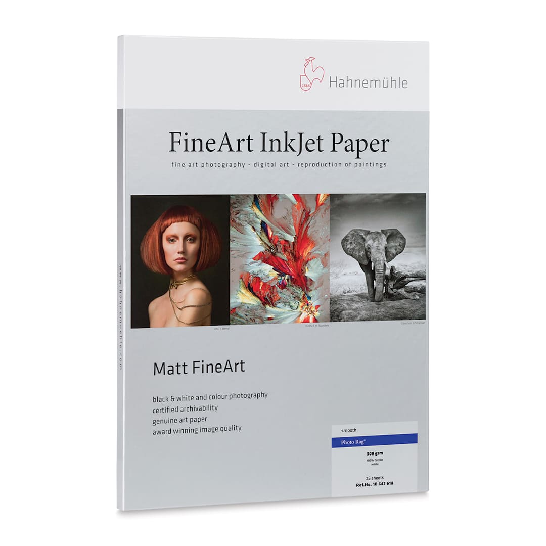 Open in modal - Hahnemuhle Photo Rag Inkjet Paper - 13" x 19", 25 Sheets, packaging