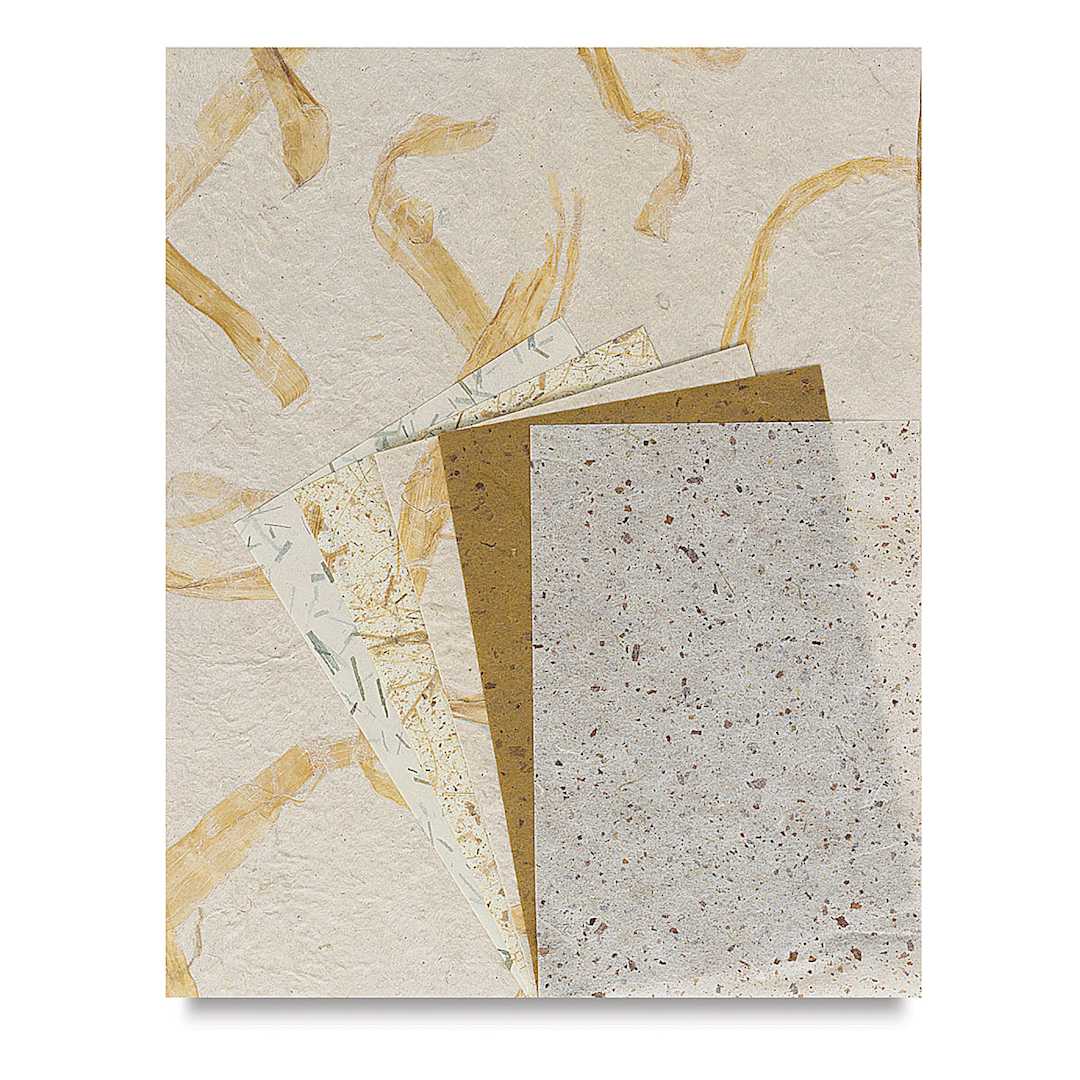 Open in modal - Black Ink Decorative Paper Packs - Both sizes of Banana Leaf Assorted Sheet Pack shown