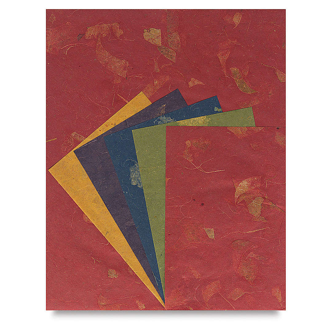 Open in modal - Black Ink Decorative Paper Packs - Both sizes of Mangoes Assorted Sheet Pack shown