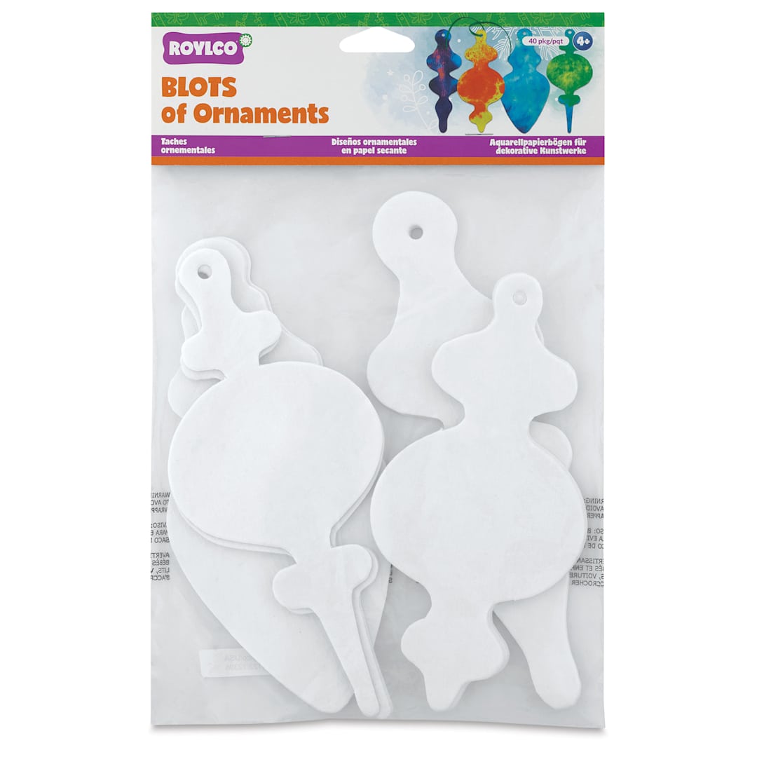Open in modal - Roylco Blots of Ornaments - Pkg of 40 front of packaging
