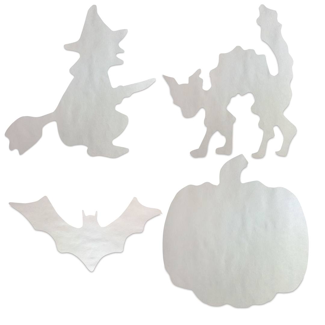 Open in modal - Roylco Color Diffusing Paper Pack -Halloween Shapes, Pkg of 80 (the four included shapes)