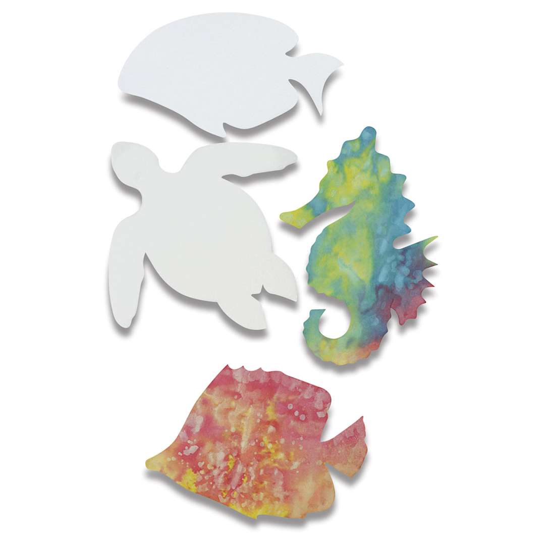 Open in modal - Roylco Color Diffusing Paper Pack - Sealife Shapes, Pkg of 48