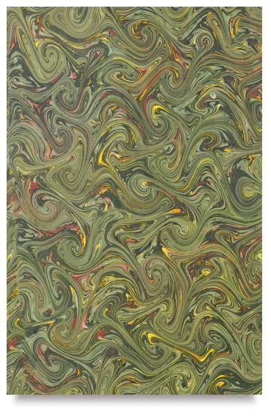 Open in modal - Books by Hand Marbled Papers - Single Green Marbled sheet shown