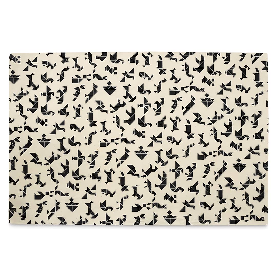 Open in modal - Origami Print Lokta Paper - Black and White, 20" x 30"