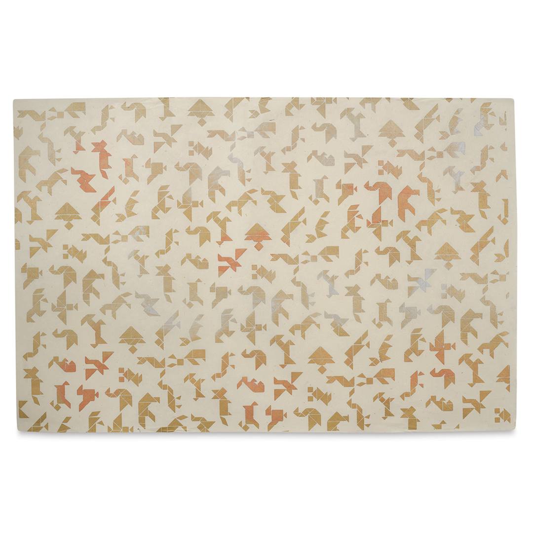 Open in modal - Origami Print Lokta Paper - Gold, Silver, and White, 20" x 30"