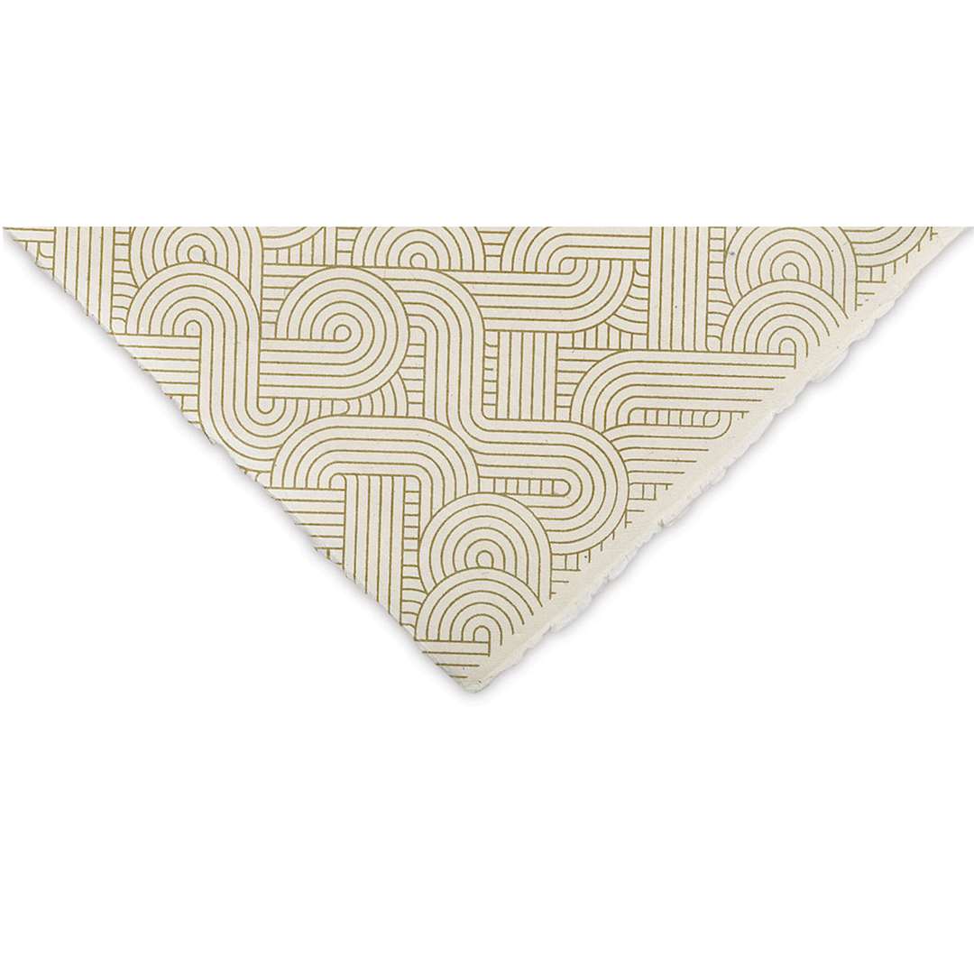 Open in modal - Geo Print Lokta Paper - Gold and Cream, 20" x 30" (corner)