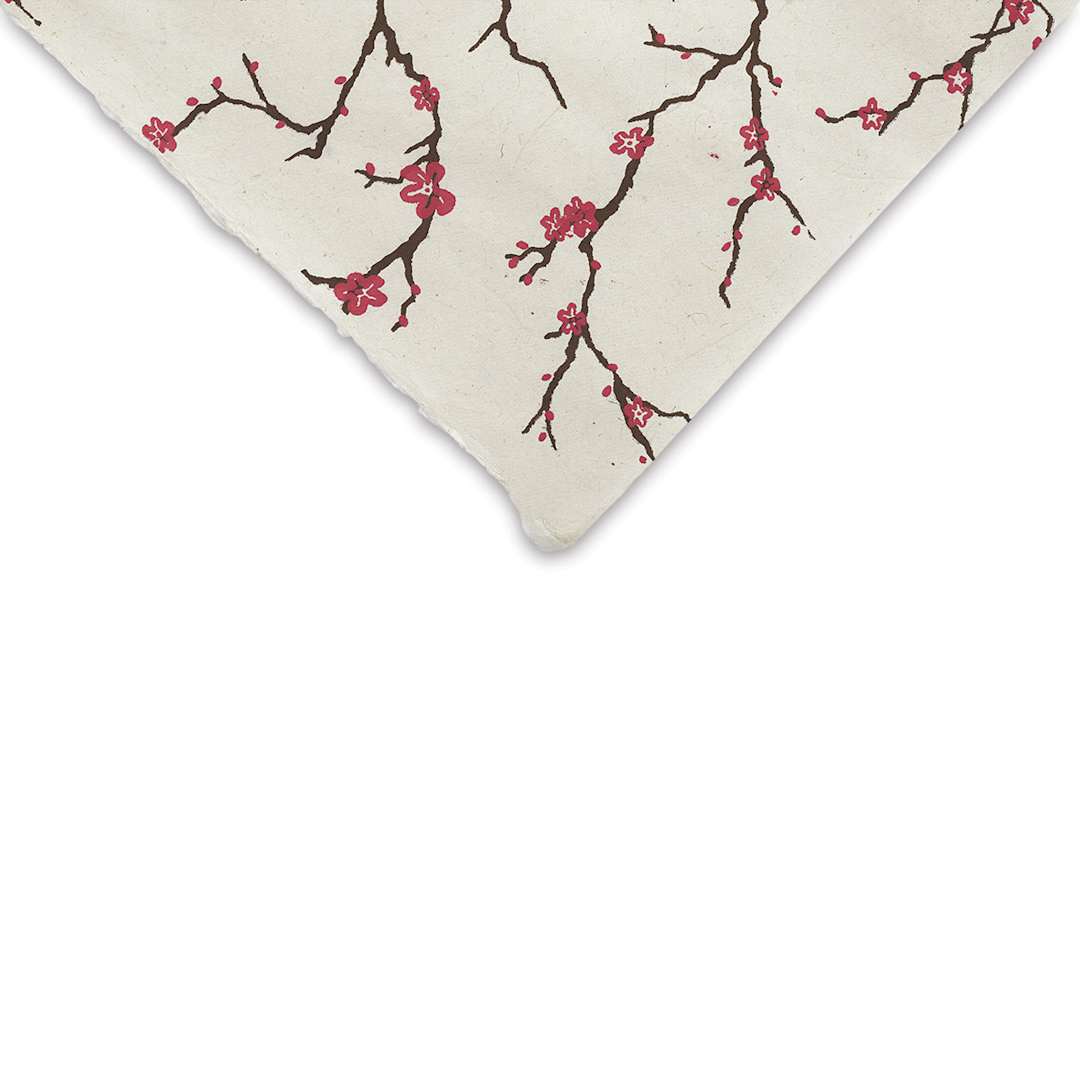 Open in modal - Lokta Paper - Peach Blossom, Cream, 20'' x 30''