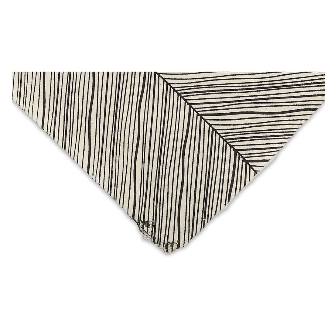 Open in modal - Lokta Paper - Herringbone Print, Black and Cream, 20'' x 30''