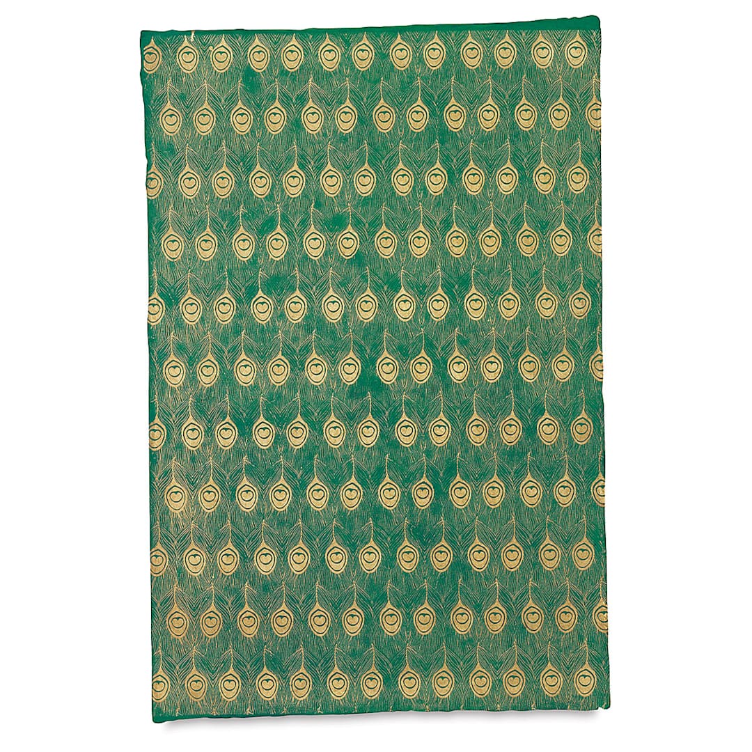 Open in modal - Lokta Paper - Peacock, Gold and Green, 20"x30"
