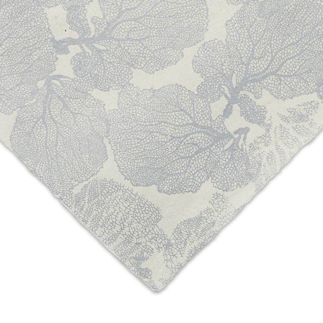 Open in modal - Lokta Paper - Coral, Silver and Cream, 20'' x 30''