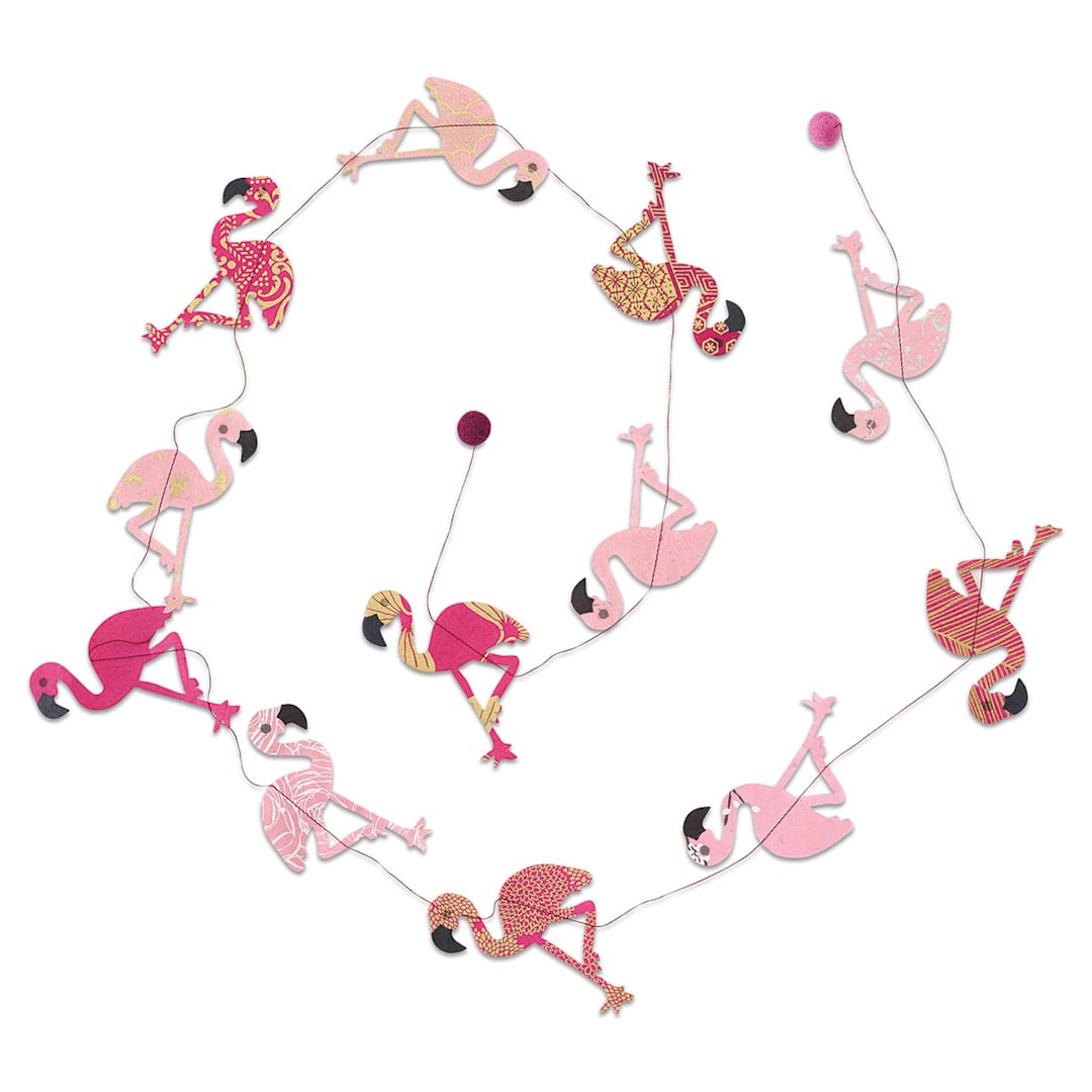 Open in modal - Giftsland Paper Garlands - Length of Flamingo shapes
