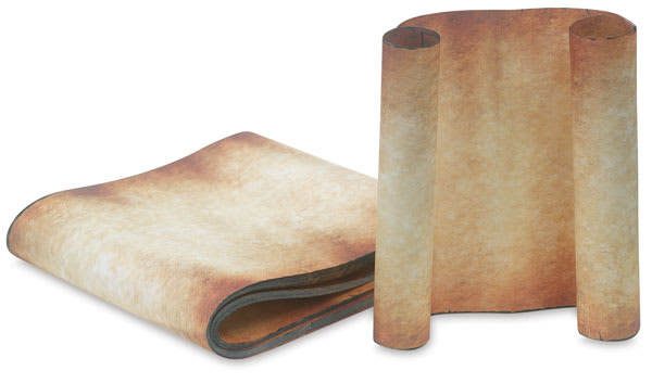 Open in modal - Roylco Rolly Scrolly Paper - Standing scroll with gently folded sheets
