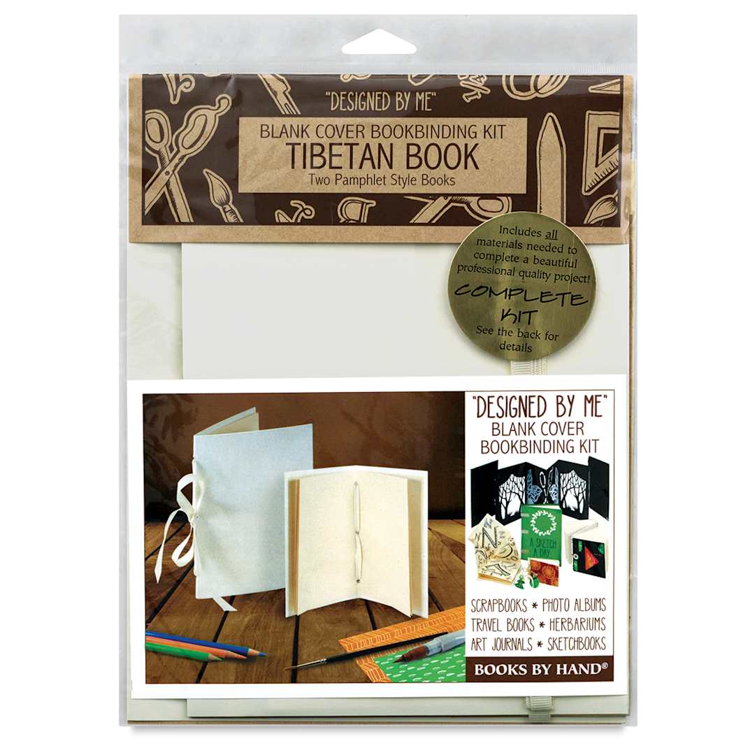 Open in modal - Books by Hand ''Designed by Me'' Blank Cover - Front of package of Tibetan Style Book Kit