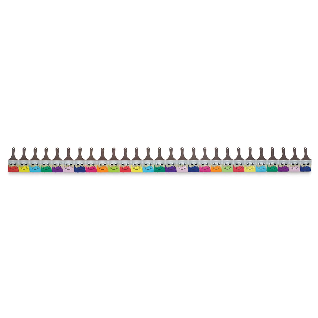 Open in modal - Hygloss Happy Paintbrush Border - Single 3 ft strip of Paintbrush border
