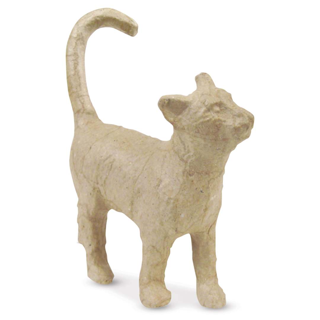 Open in modal - DecoPatch Holiday Paper Mache Figure - Cat