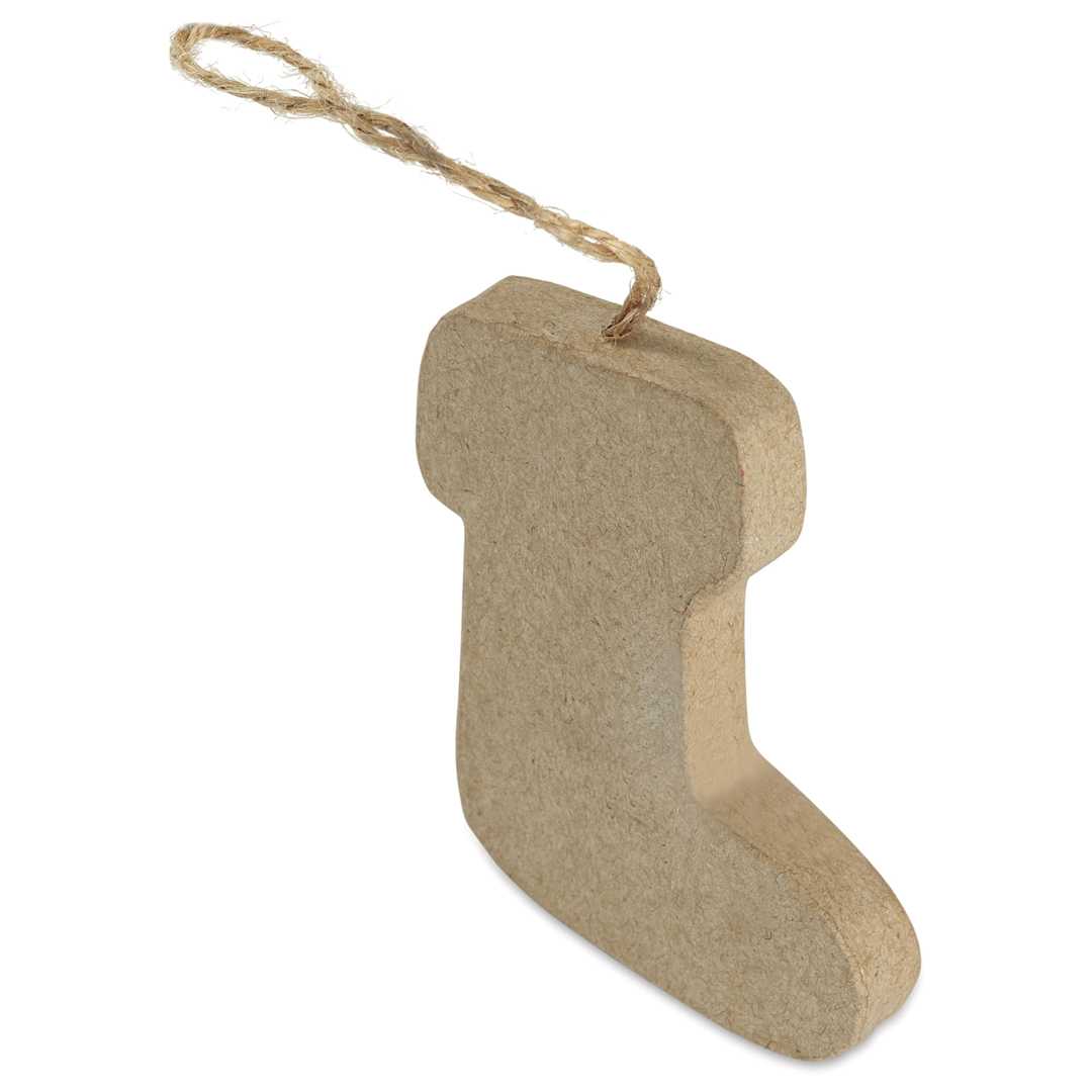 Open in modal - DecoPatch Holiday Paper Mache Ornament - Stocking