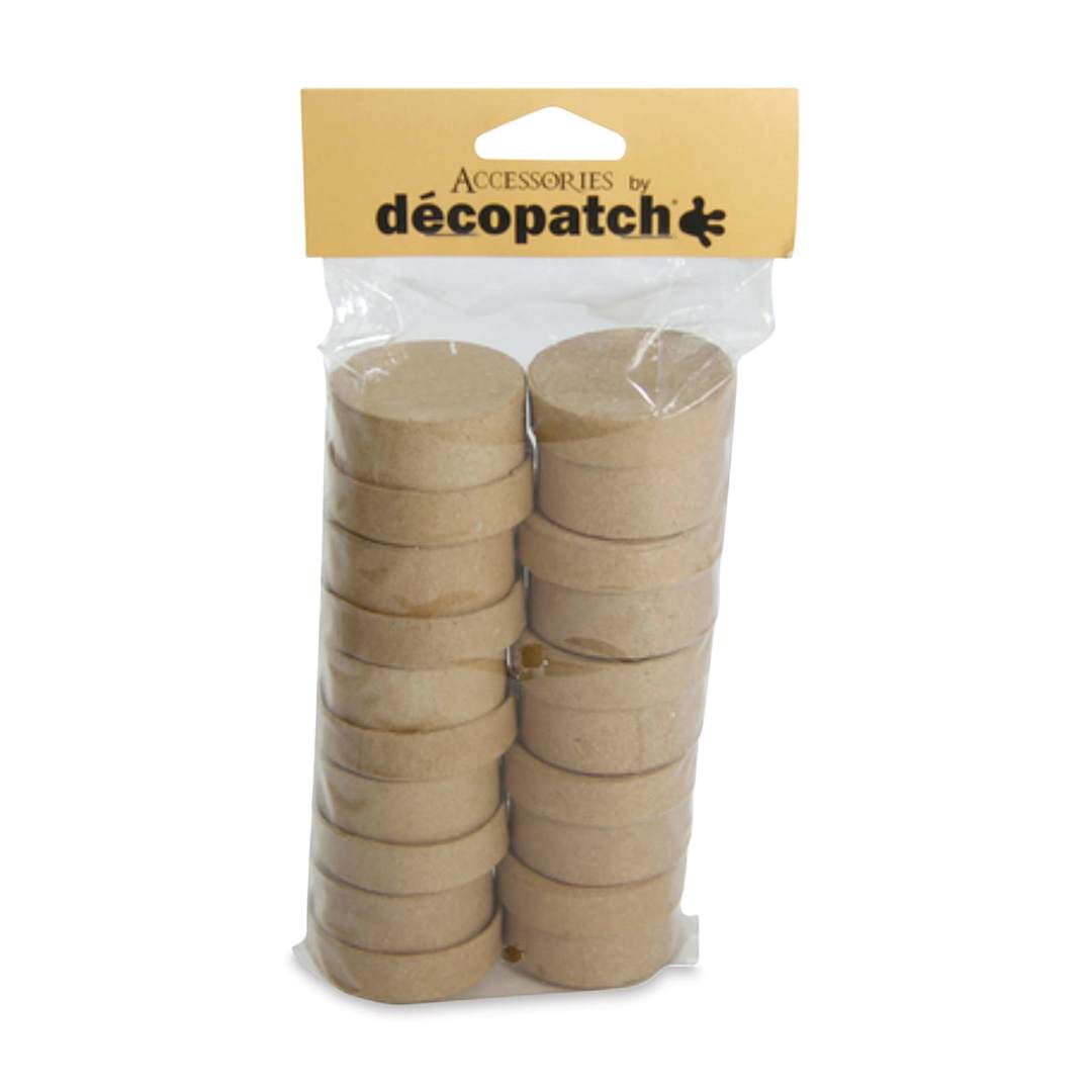 Open in modal - DecoPatch Paper Mache Boxes - Round, Pkg of 10, 2" x 2" x 1"