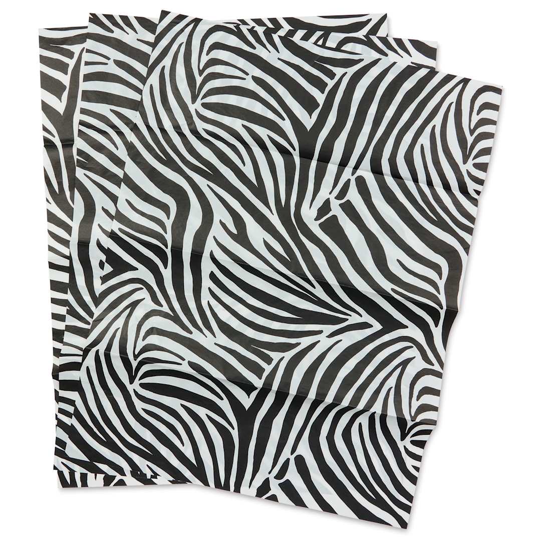 Open in modal - DecoPatch Decorative Papers - Zebra Print, Pkg of 3, 12" x 16"