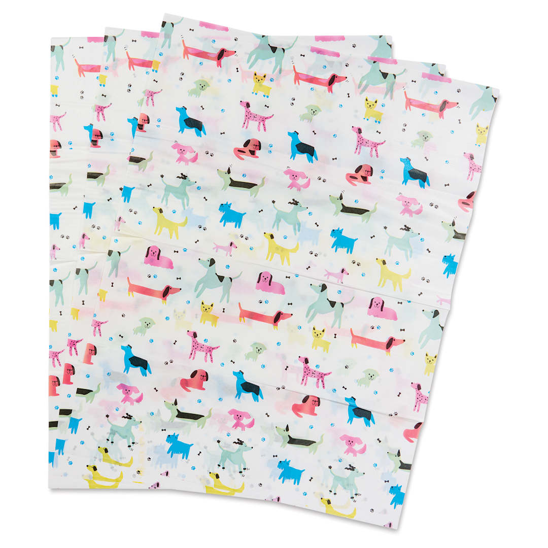 Open in modal - DecoPatch Decorative Papers - Dogs, Pkg of 3, 12" x 16"