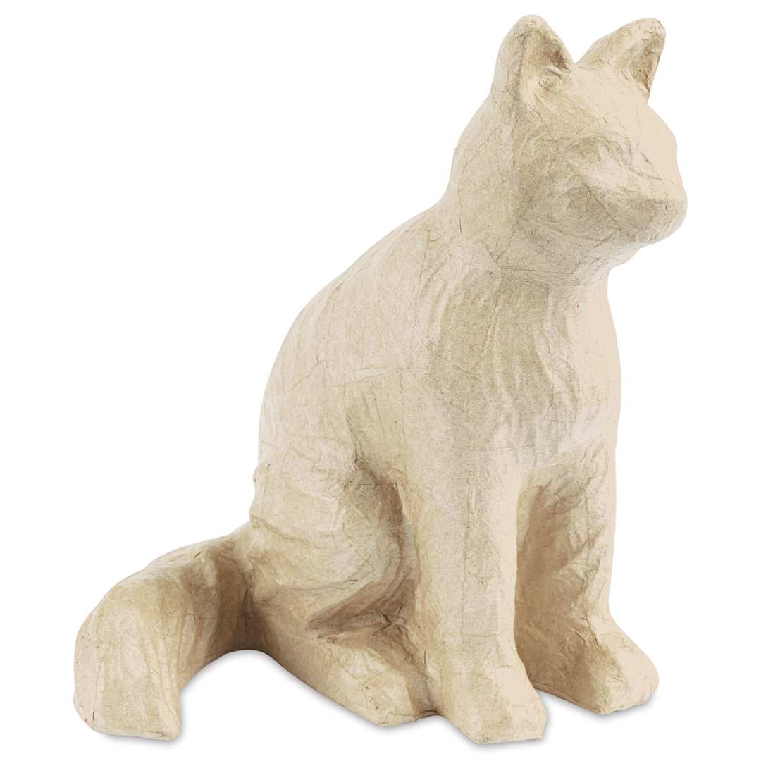 Open in modal - DecoPatch Large Paper Mache Animal - Sitting Cat