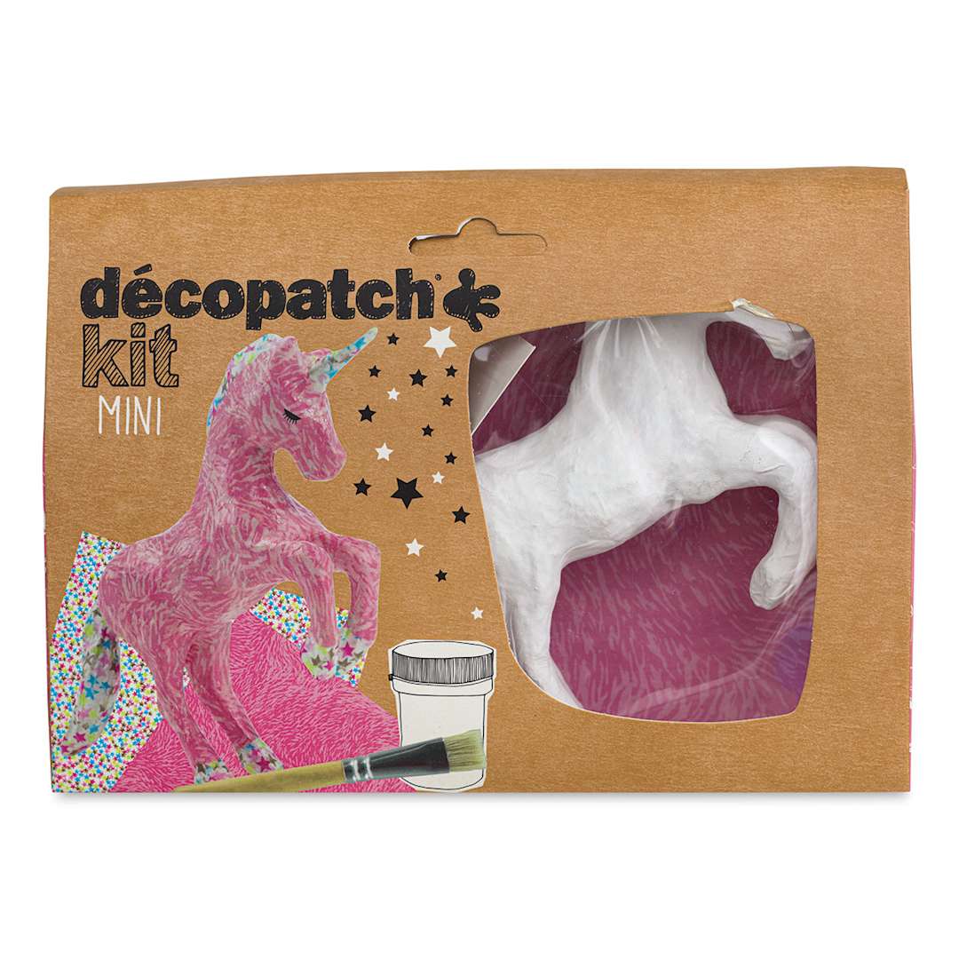 Open in modal - DecoPatch Paper Mache Unicorn Kit, front of the packaging