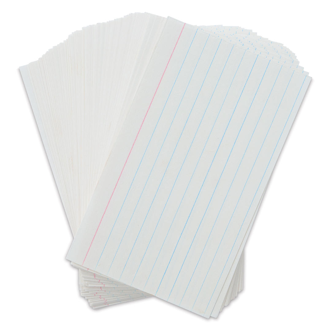 Open in modal - Pacon Index Cards - Pkg of 100, White, 3" x 5", Ruled