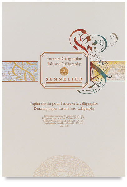 Open in modal - Sennelier Calligraphy Pad - Top view of Cover of Calligraphy Pad