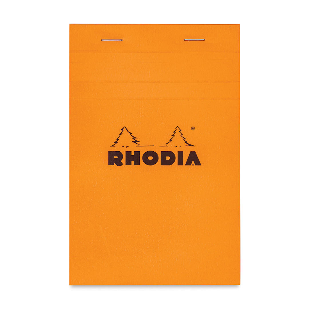 Open in modal - Rhodia Top-Stapled Notepad - Orange, Graph, 4-3/8" x 6-3/8"